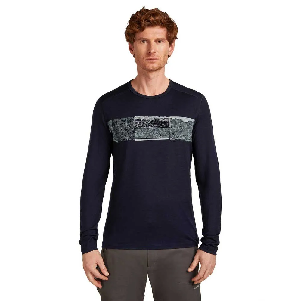 Icebreaker Merino 200 Oasis Crewe Elevation Line long sleeve base layer