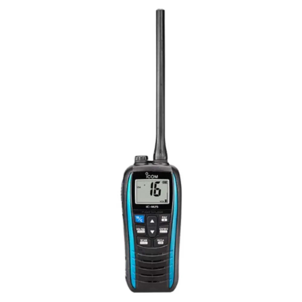 Icom IPX7 IC-M25 Euro Blue Portable Marine VHF Radio Station 5W