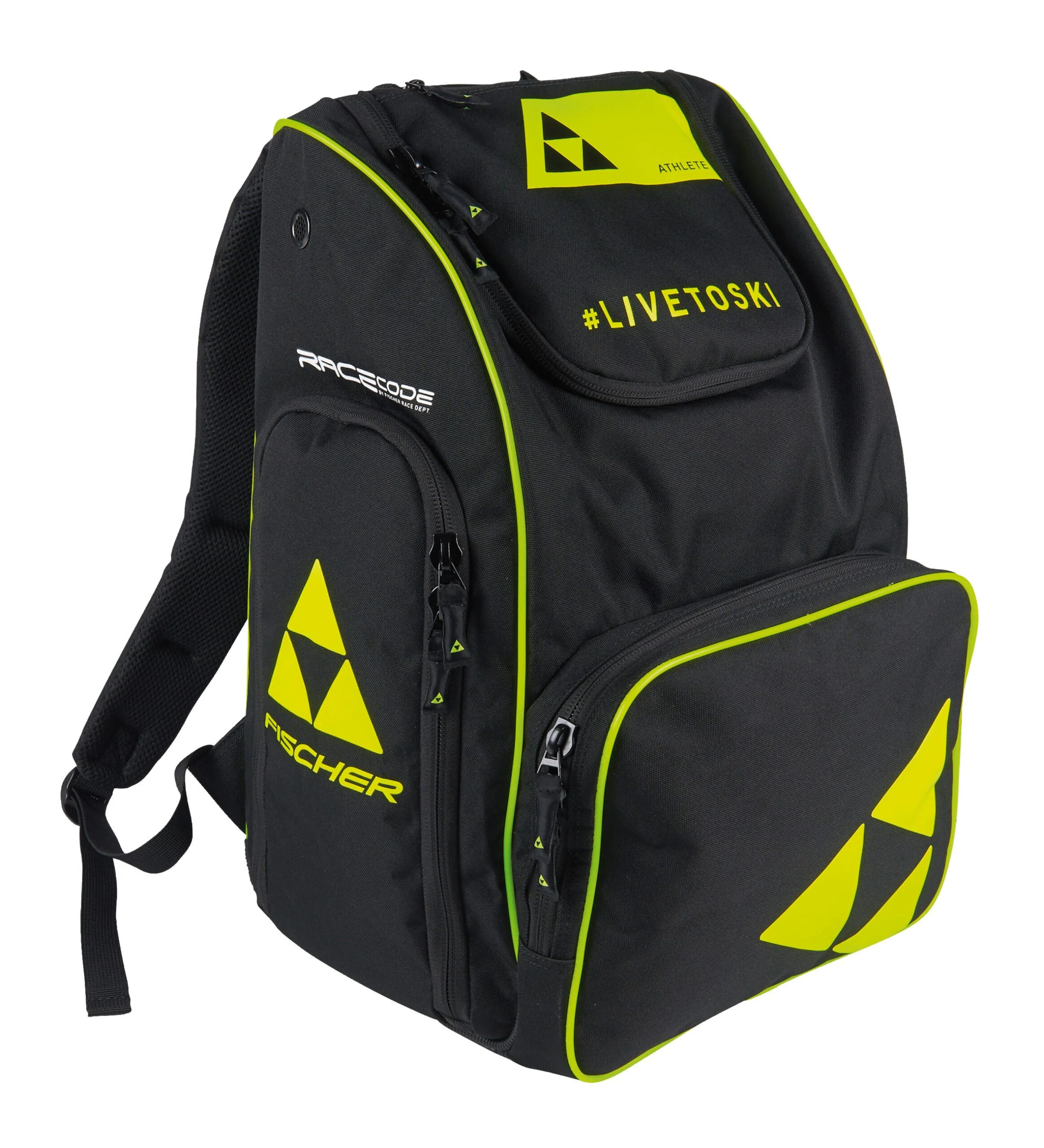Fischer Backpack Race 55L Black/Neon Yellow