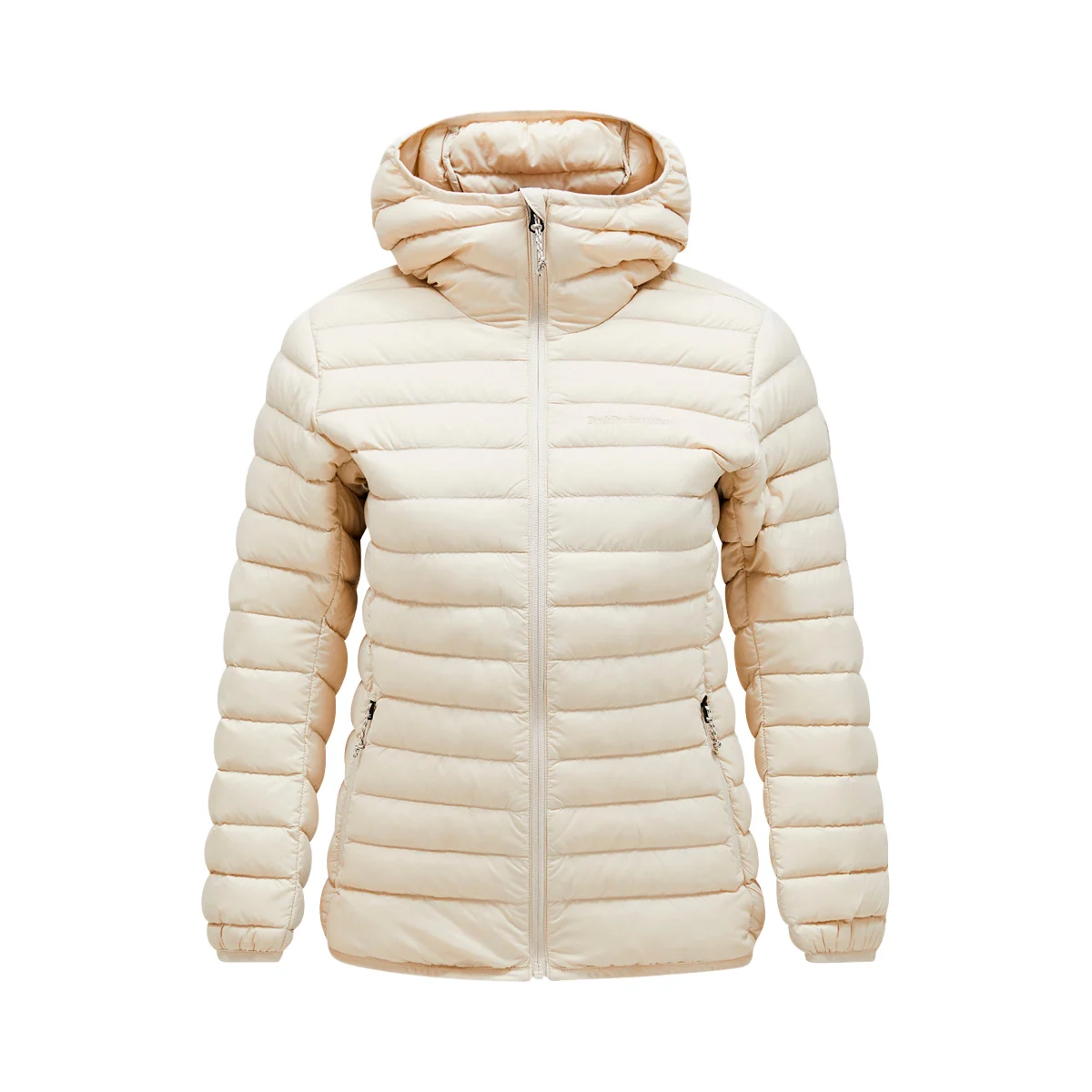 PEAK PERFORMANCE W DOWN LINER HOOD JACKET SAND FOG  - Ski down jacket