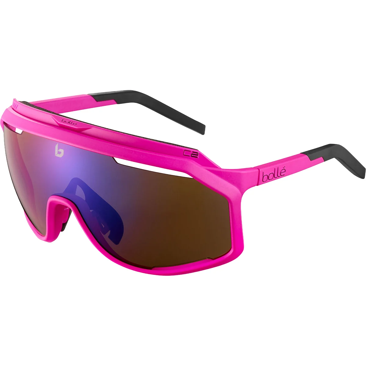 BOLLE CHRONOSHIELD PINK MATTE/BROWN BLUE  - Sport sunglasses
