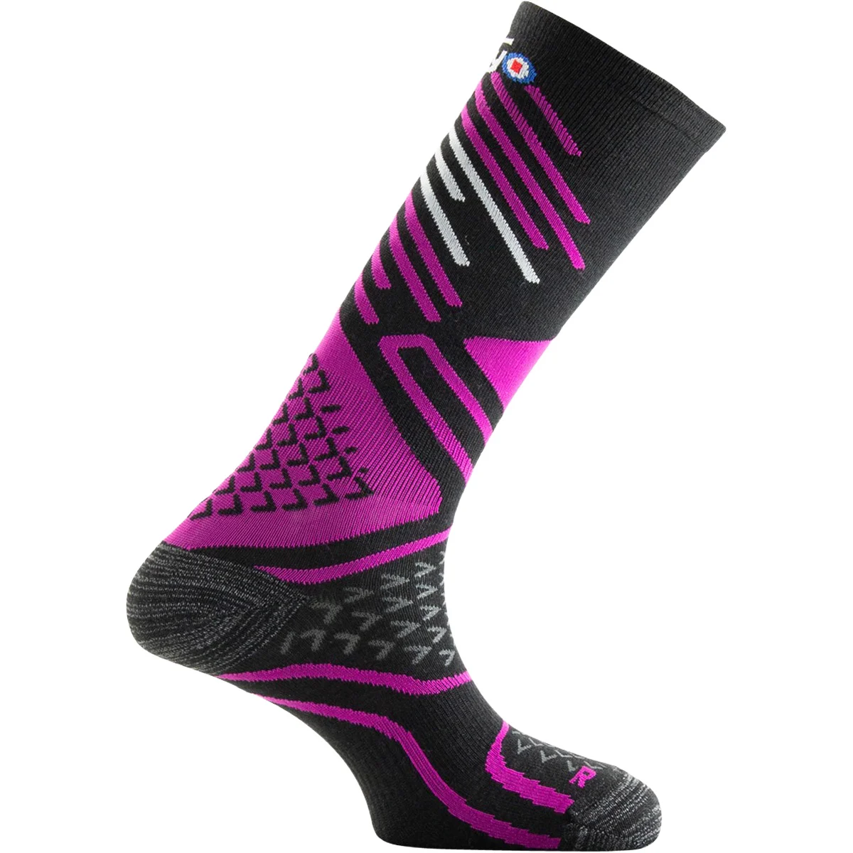 THYO MC NORDIC MERINO NOIR/VIOLINE  - Cross-country ski sock