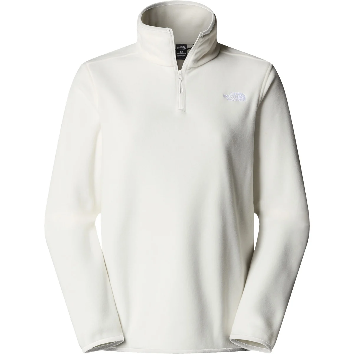 THE NORTH FACE W GLACIER FLEECE 1/4 ZIP JACKET WHITE DUNE  - Fleece sweatshirt