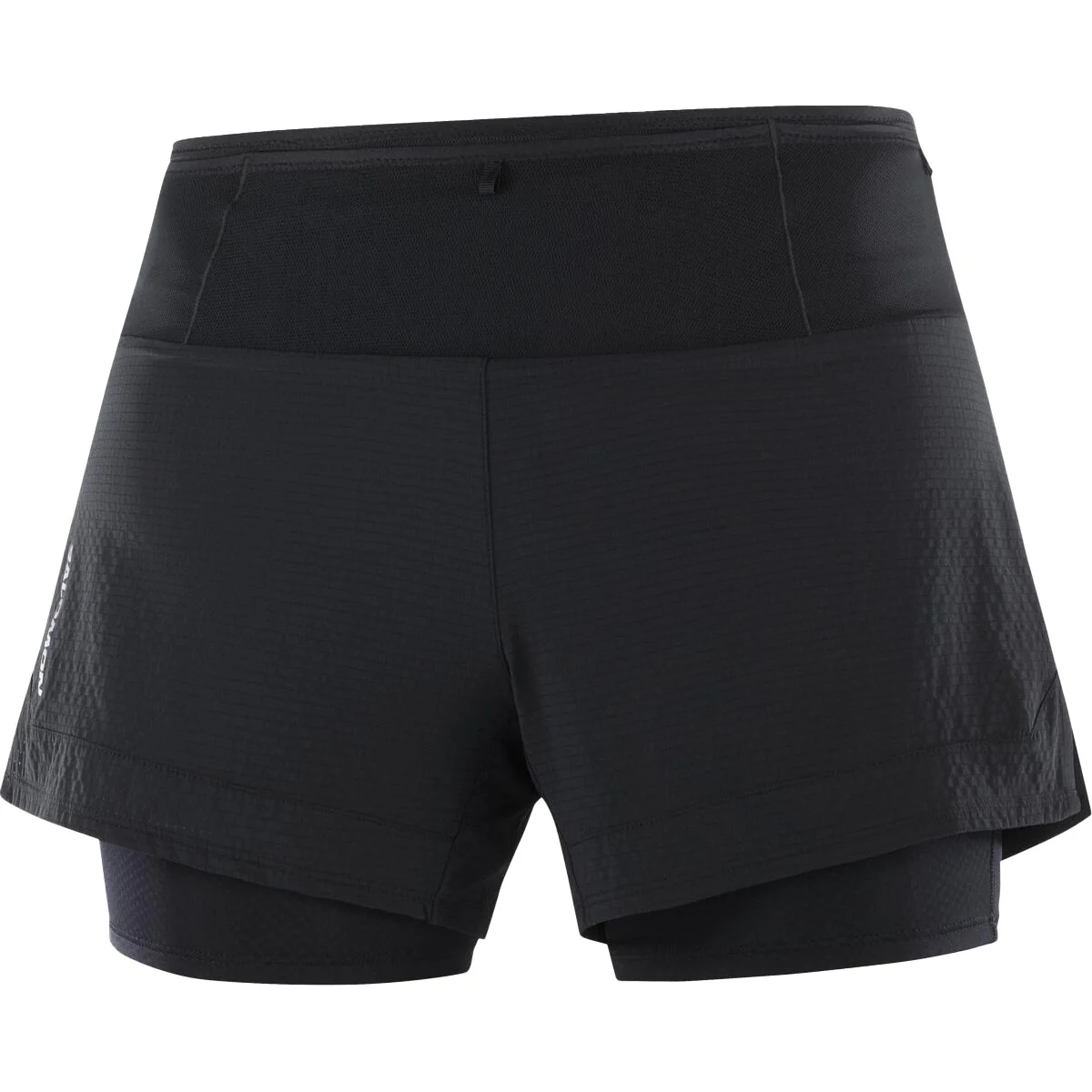 SALOMON SENSE AERO 2IN1 SHORT W DEEP BLACK  - Trail running shorts