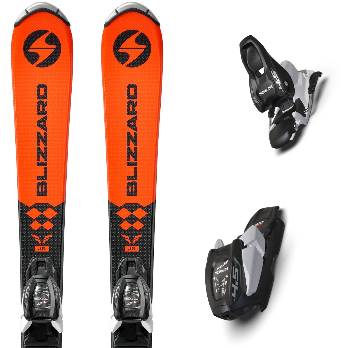 BLIZZARD FIREBIRD JR(100-140)+FDT JR 4.5 BLACK/RED  - Alpine ski set