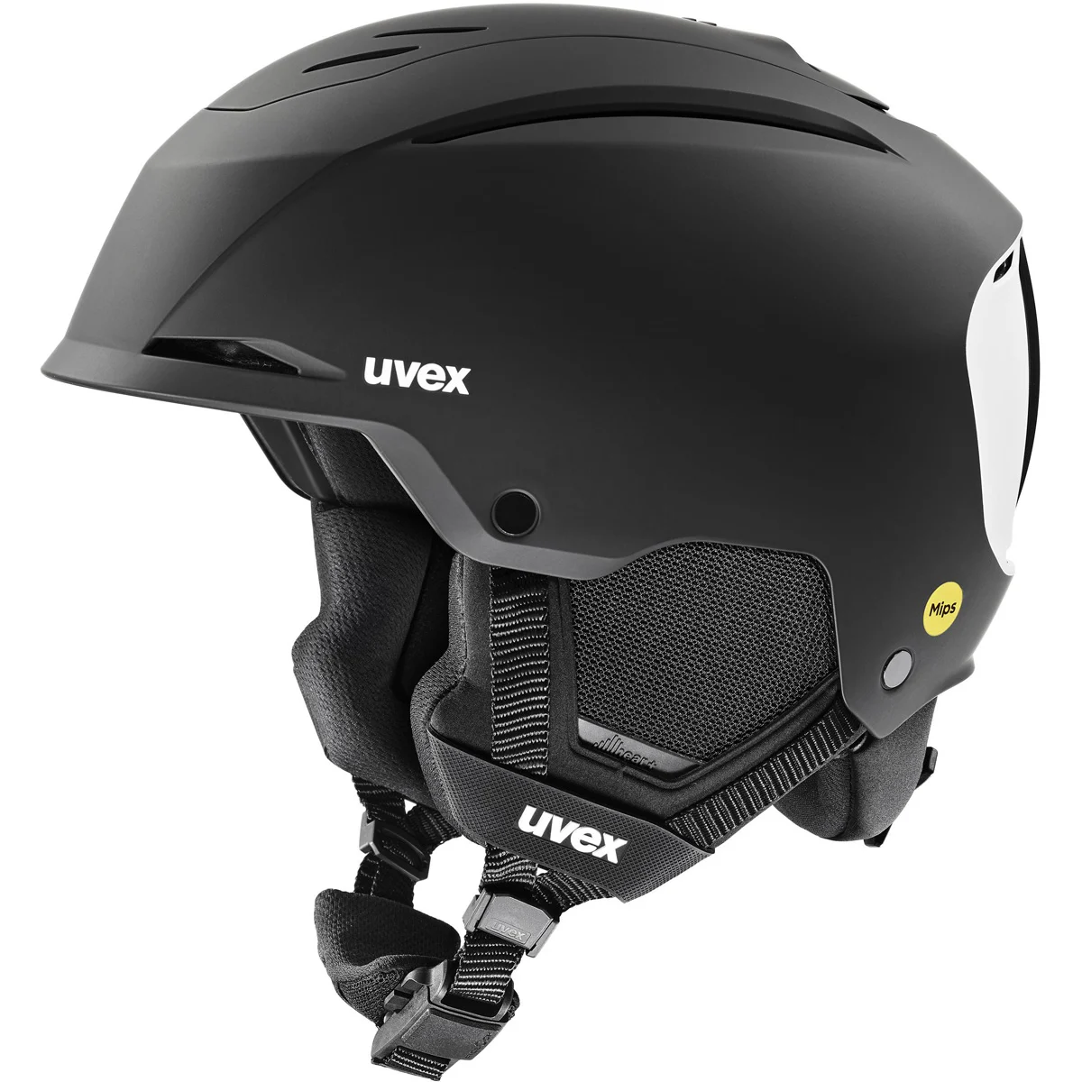 UVEX RESOLUTION MIPS BLACK WHITE MATT  - Ski helmet