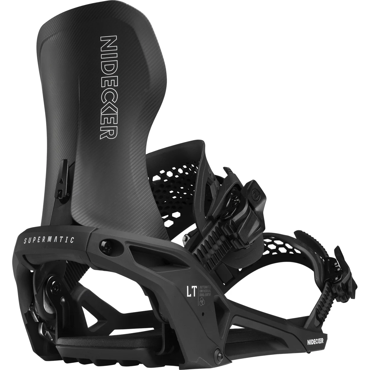 NIDECKER LT SUPERMATIC BLACK  - Snowboard bindings