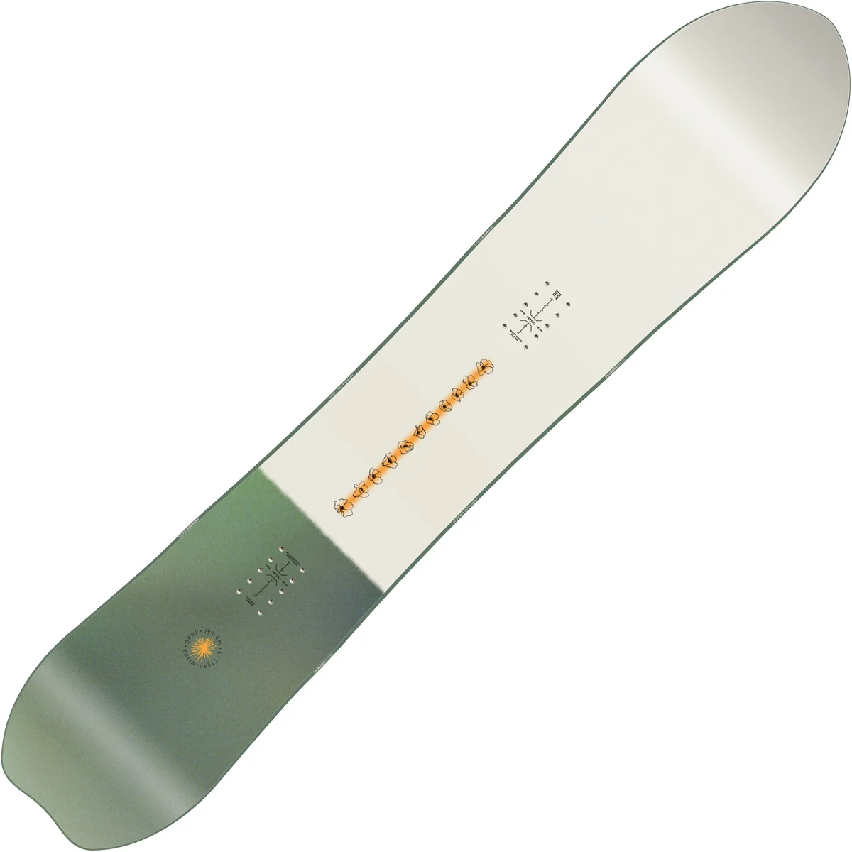 NITRO DROP WHITE/KHAKI  - Snowboard