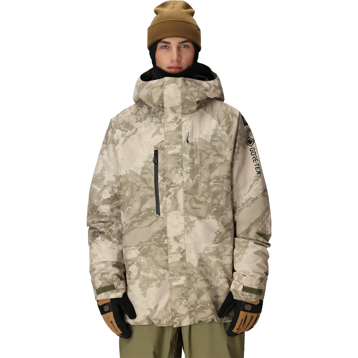 686 MENS GORE-TEX CORE SHELL JACKET LIMESTONE HEMISPHERE PRINT  - Snowboard jacket