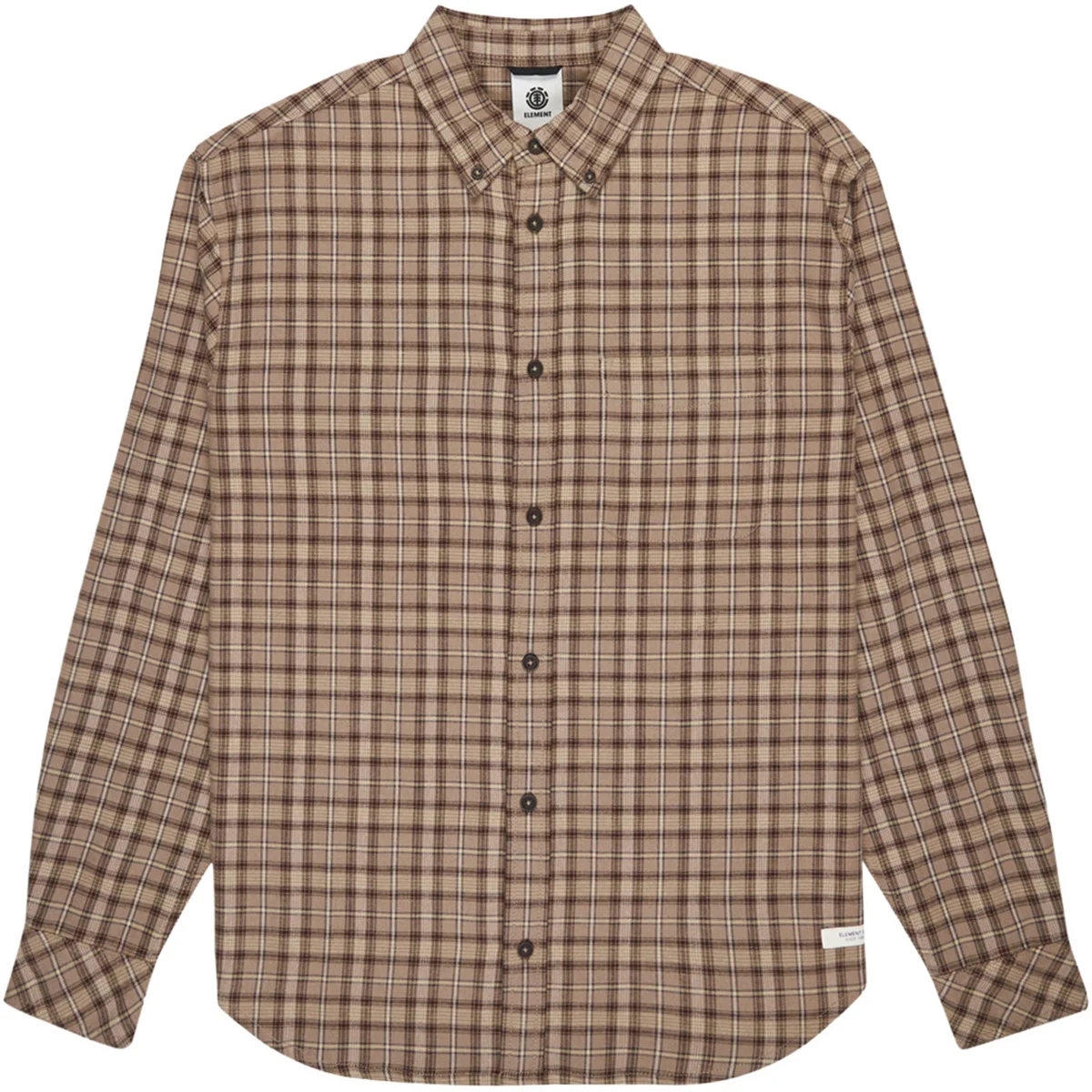 ELEMENT BUTTON DOWN REG TARTAN ALUMINIUM  - Shirt