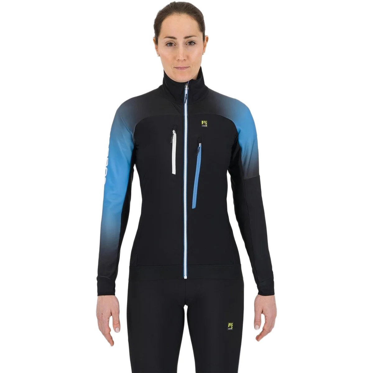 KARPOS ALAGNA 2.0 W JACKET BLACK/JASPER  - Ski touring ski fleece jacket