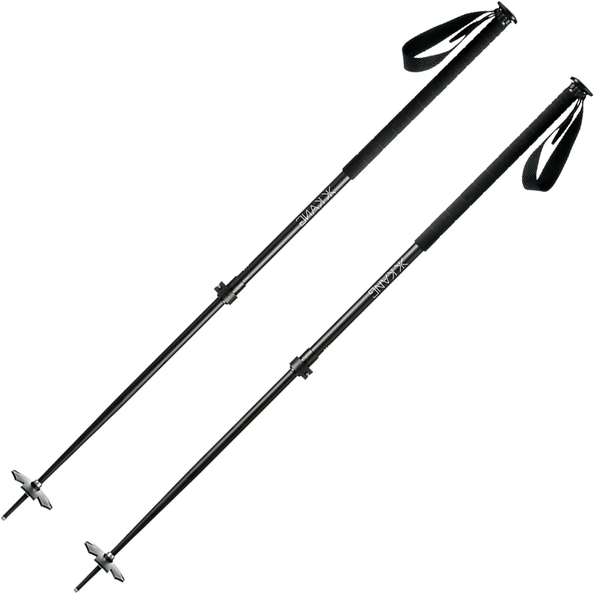KANG RECYCLED FREERIDE ADJUSTABLE BLACK  - Ski touring pole
