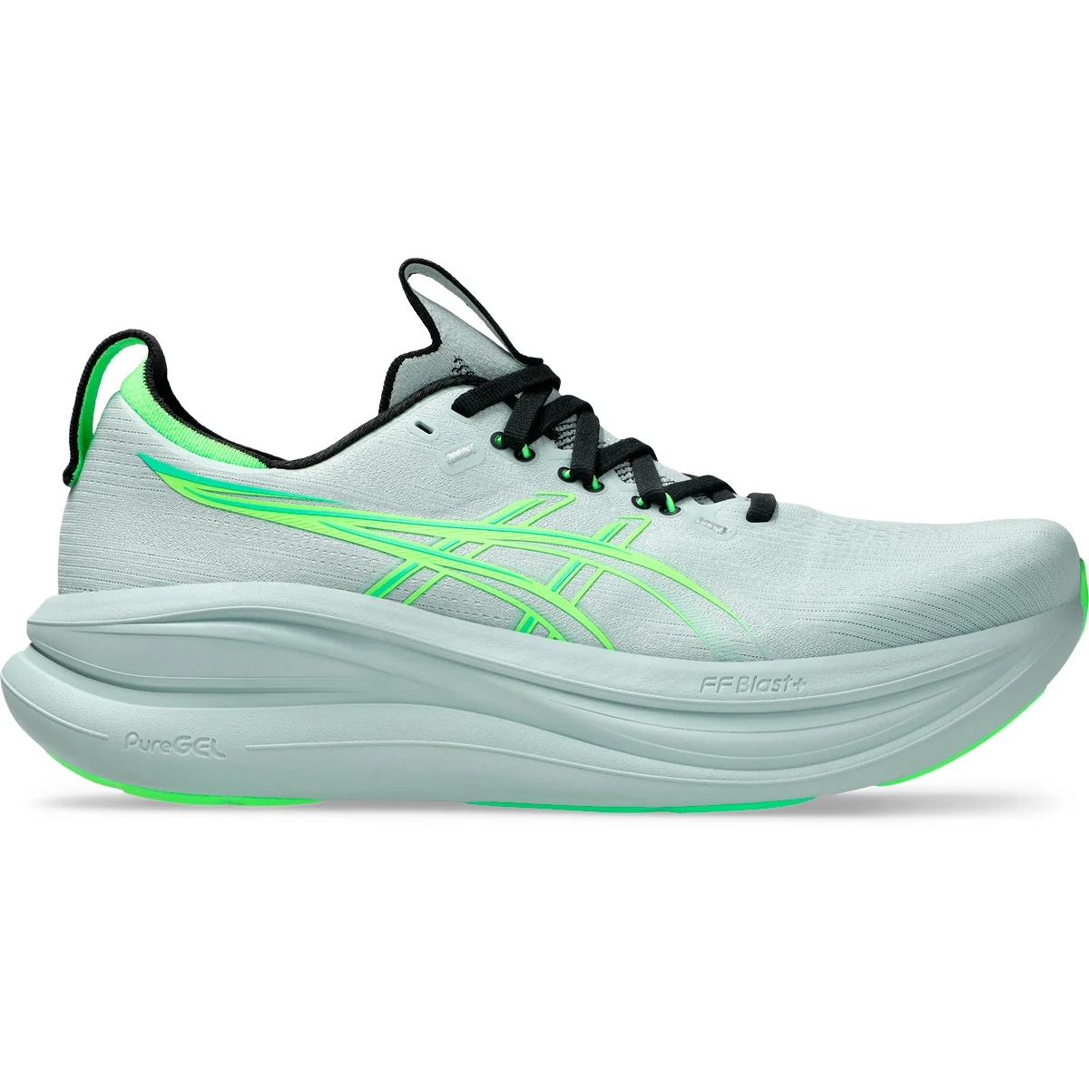 ASICS GEL-NIMBUS 28 COLD MOSS/ILLUMINATE GREEN  - Running shoe