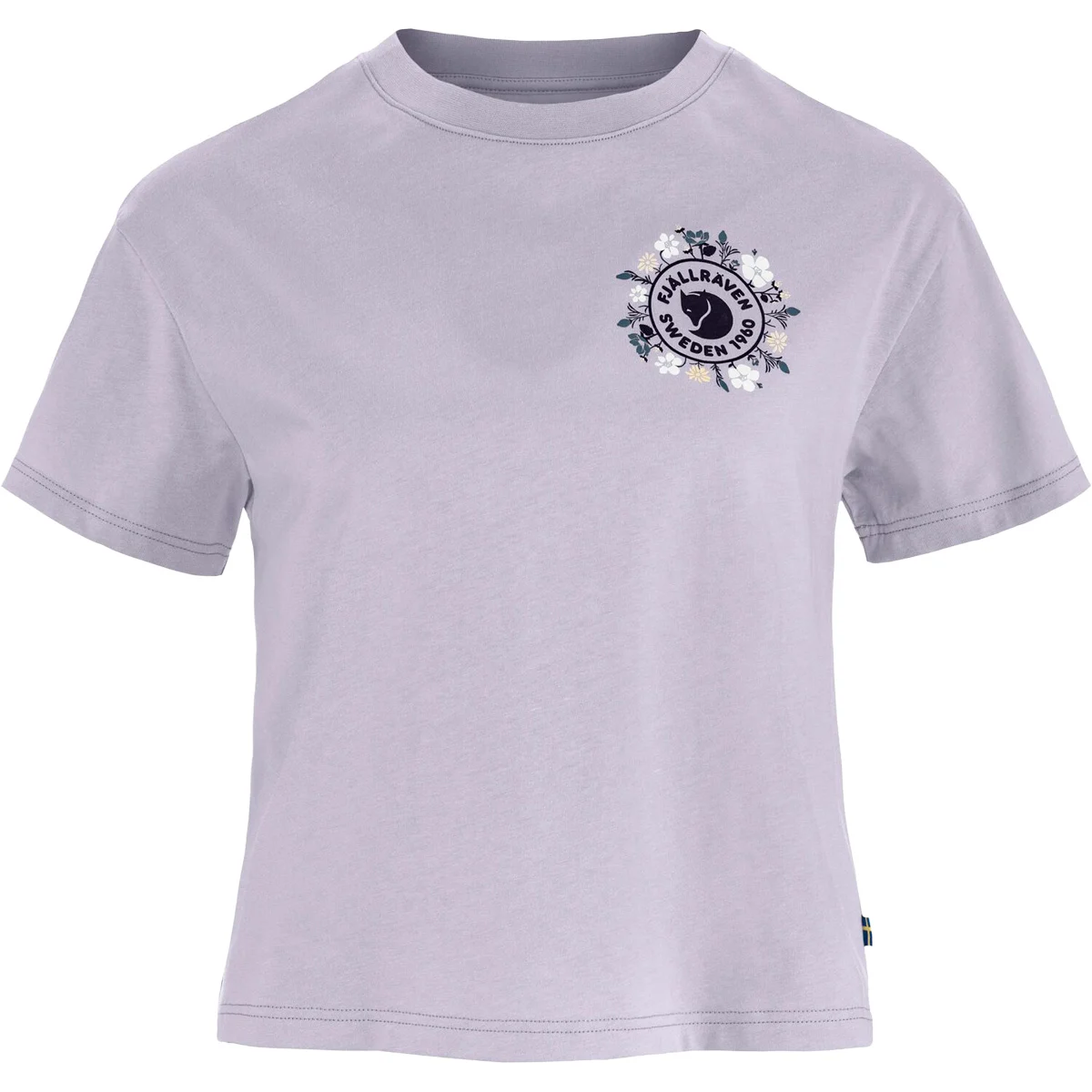 FJALLRAVEN FJÄLLBLOMSTER LOGO T-SHIRT W LAVENDER MIST  - T-shirt