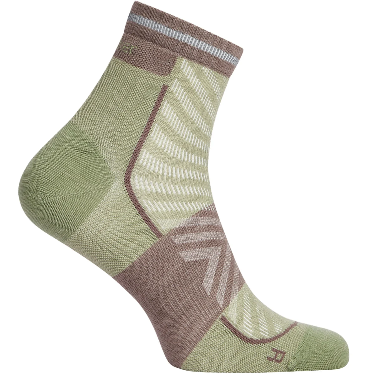 ICEBREAKER MERINO RUN+ ULTRALIGHT MINI LICHEN/PORCINI  - Running socks