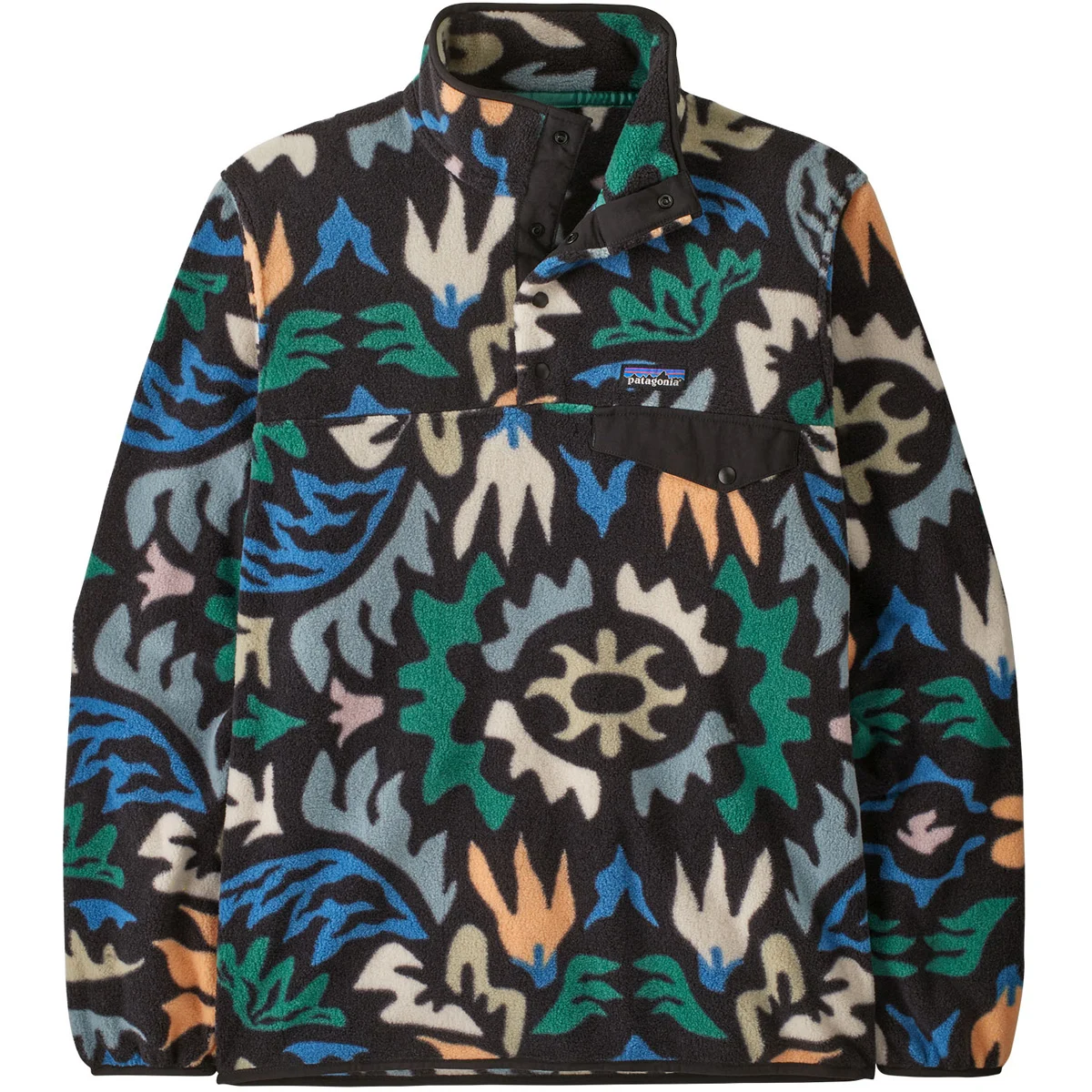 PATAGONIA M'S LW SYNCH SNAP-T P/O KALEIDO: BLACK  - Fleece