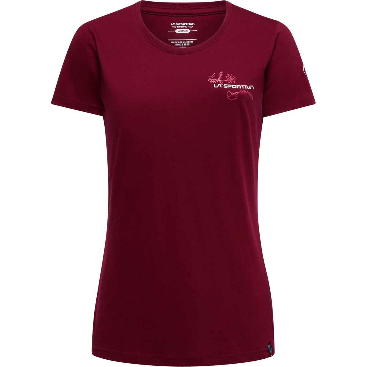 LA SPORTIVA CLIMB FLOWER T-SHIRT W REDWOOD/AZALEA  - Climbing T-shirt