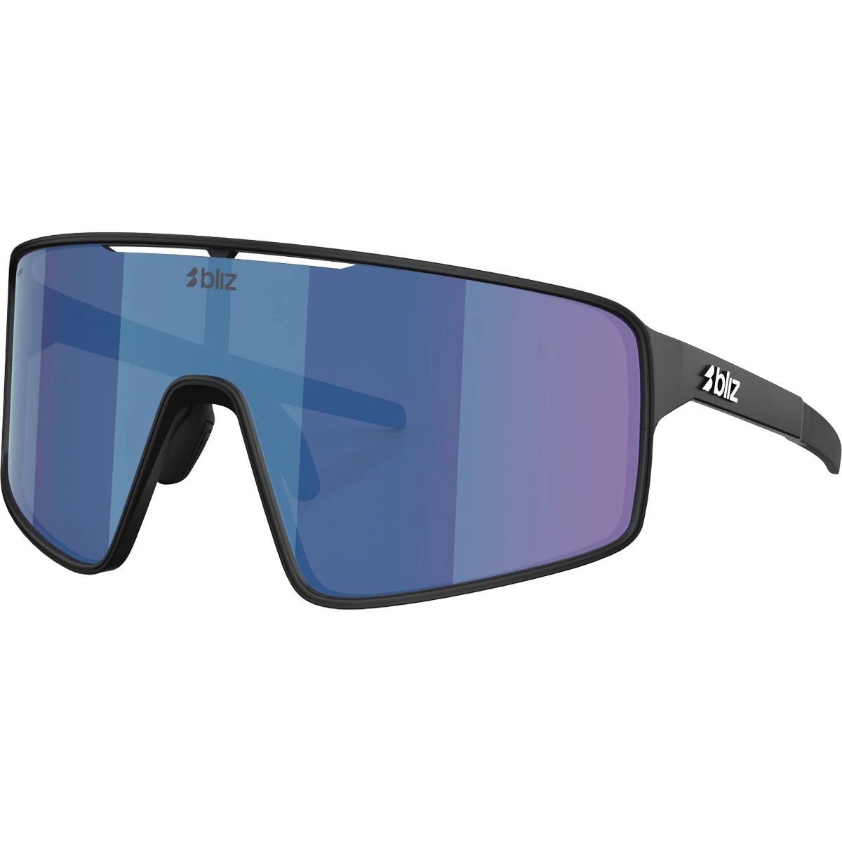BLIZ P001S MATTE BLACK SMOKE W BLUE MULTI  - Sport sunglasses
