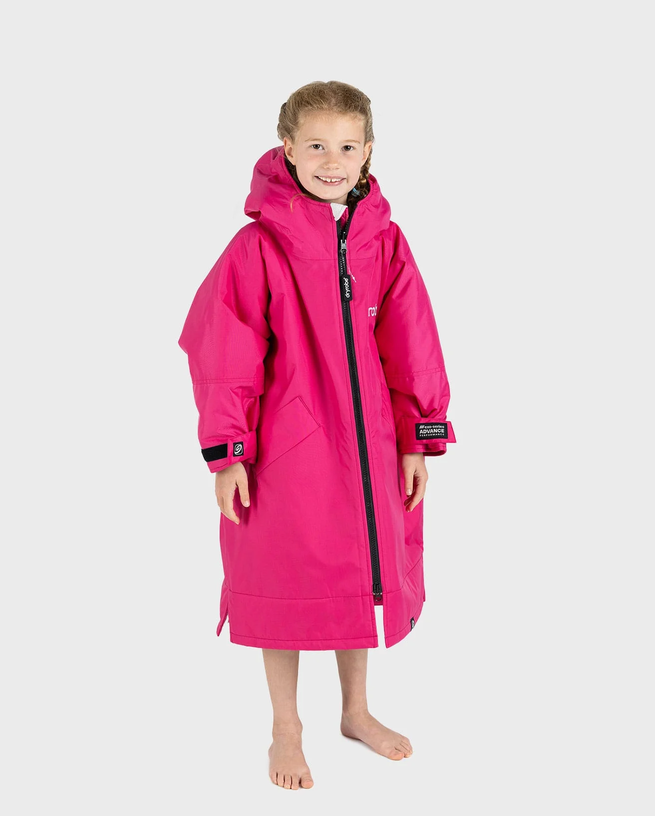 DryRobe Advance Long Sleeve Kids – Pink Light Grey 10-13Yrs