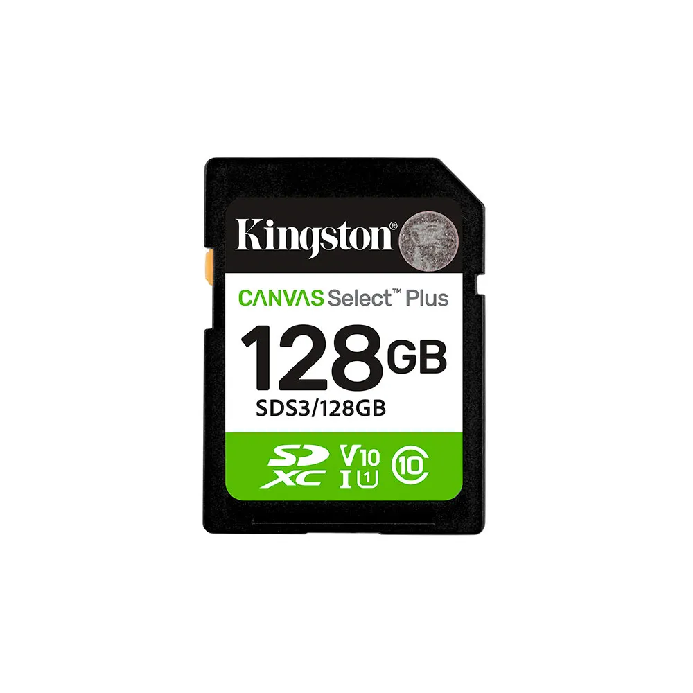 Kingston 128GB SDXC Canvas Select Plus Gen3 150 MB/s C10 UHS-I U1 V10 memory card