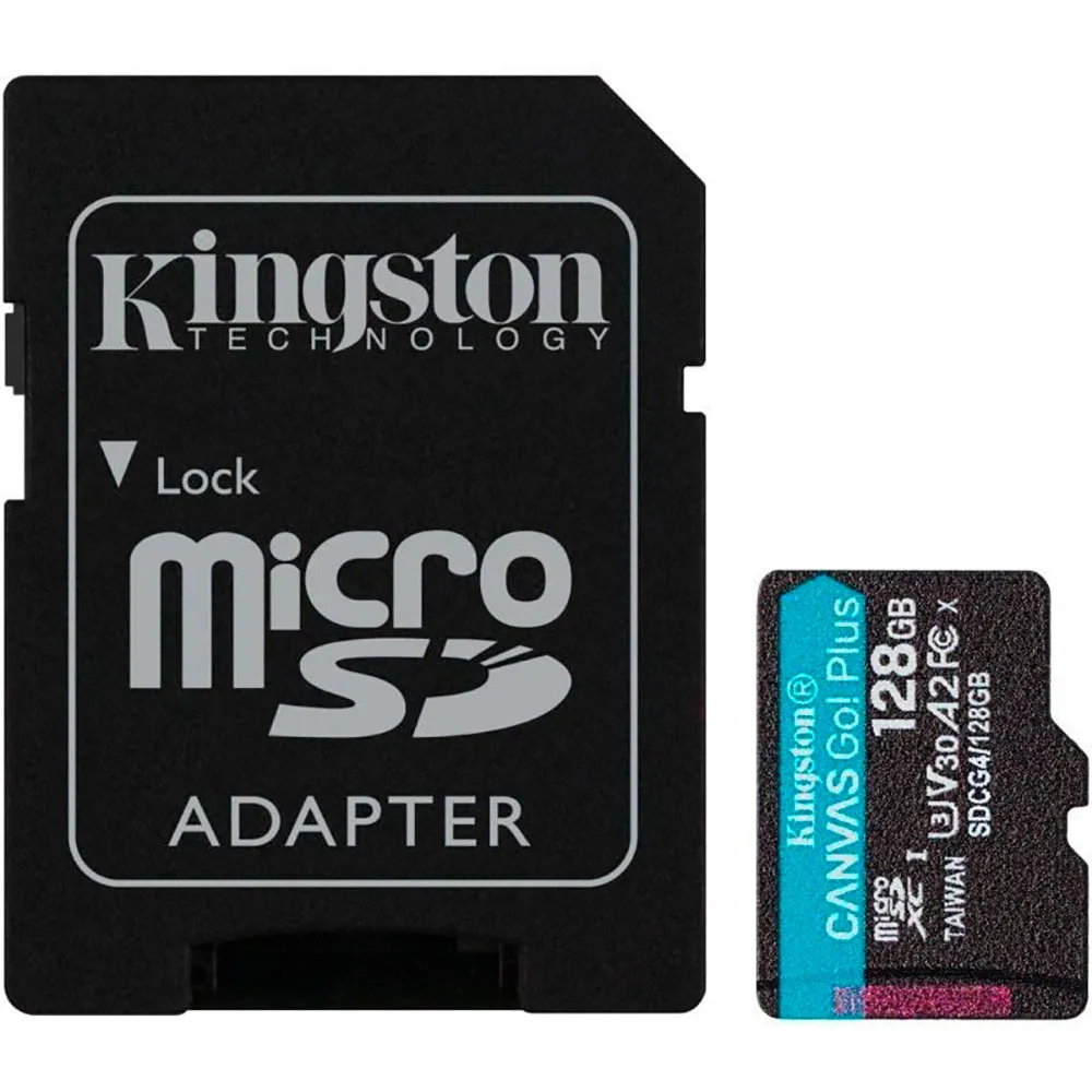 Kingston MicroSDXC Canvas Go Plus Gen4 A2 U3 V30 128GB sd card