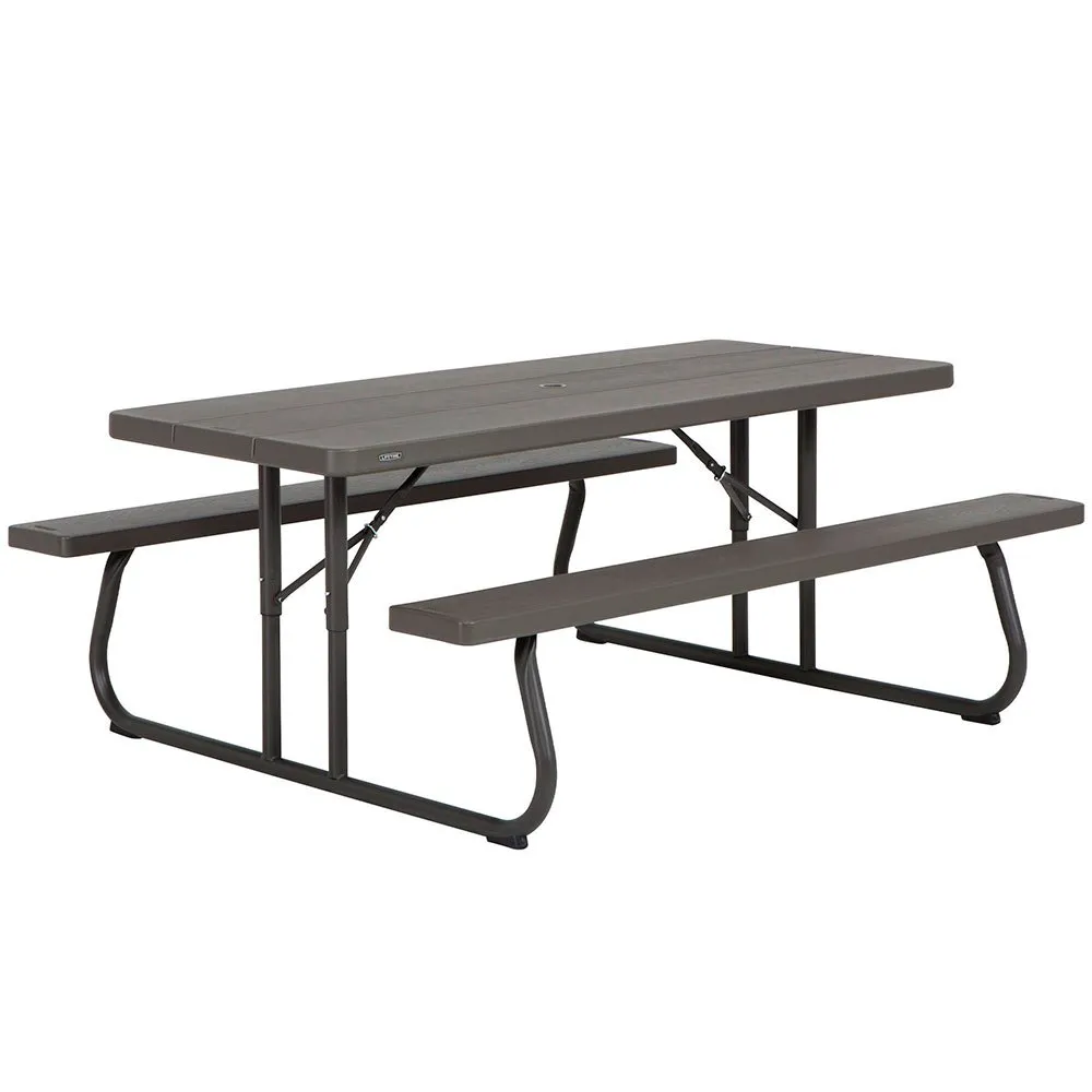 Lifetime Ultra-Resistant Folding With Benches UV100 183x76x74 cm table