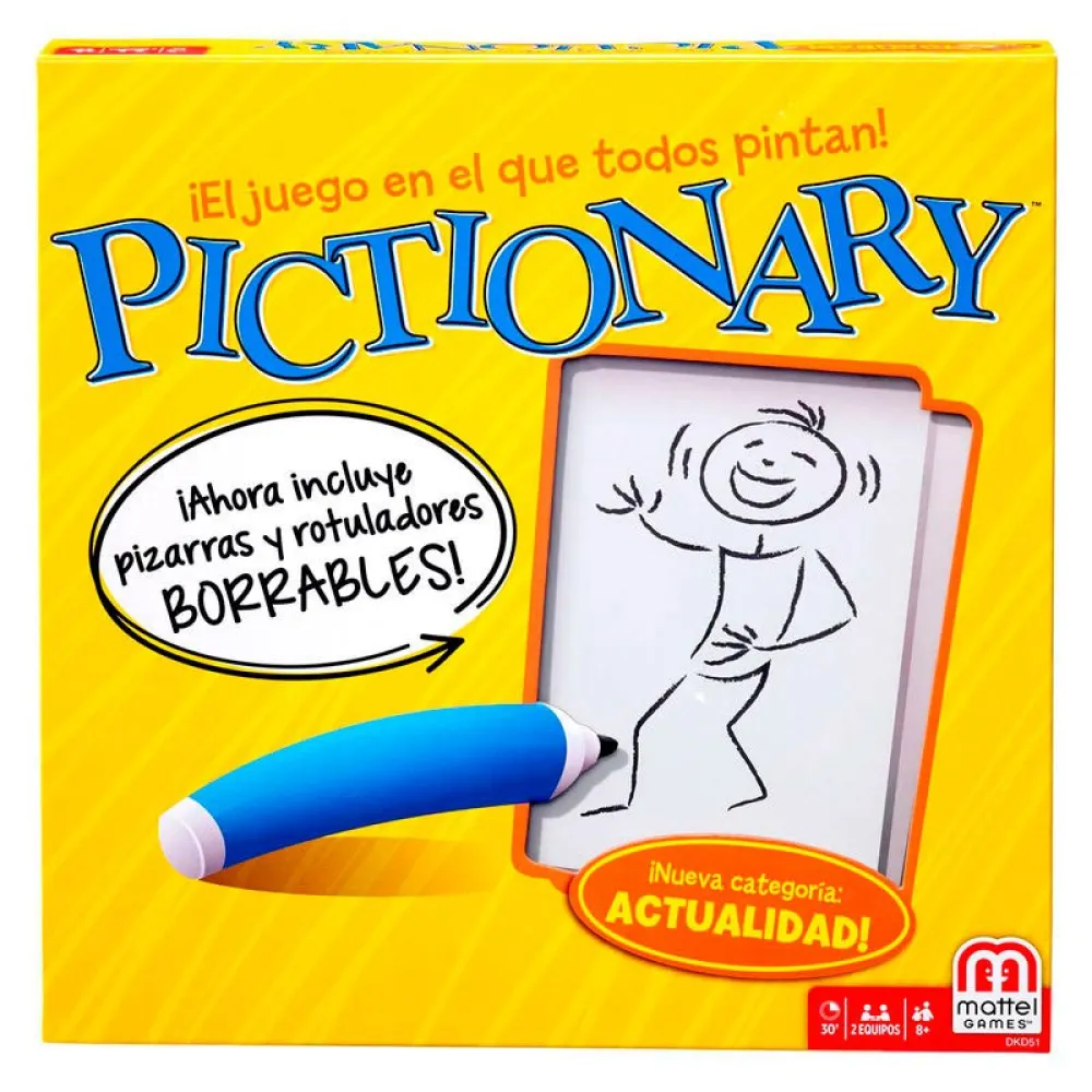 Mattel Games Pictionary board game spanish