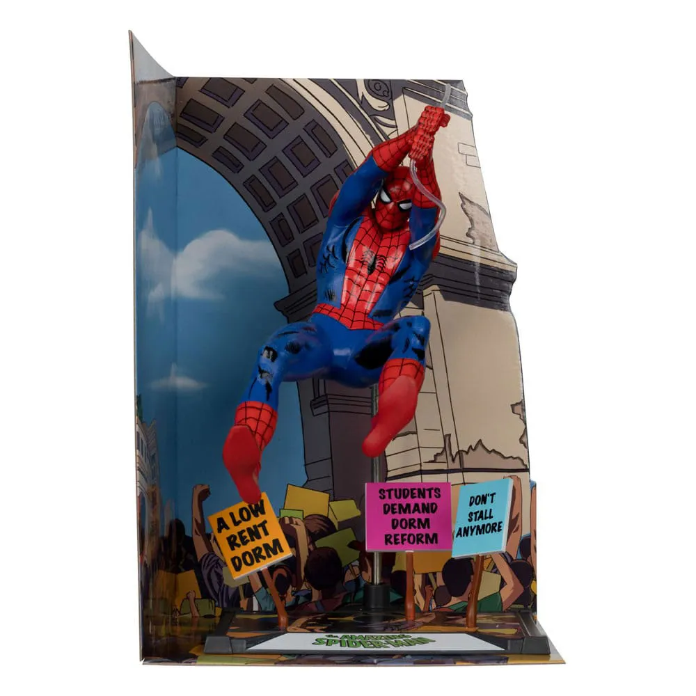 Mcfarlane Toys Marvel Gold Collection Pvc 1/10 Spider-Man & Scene Label The Amazing Spider-Man 68 figure 15 cm figure