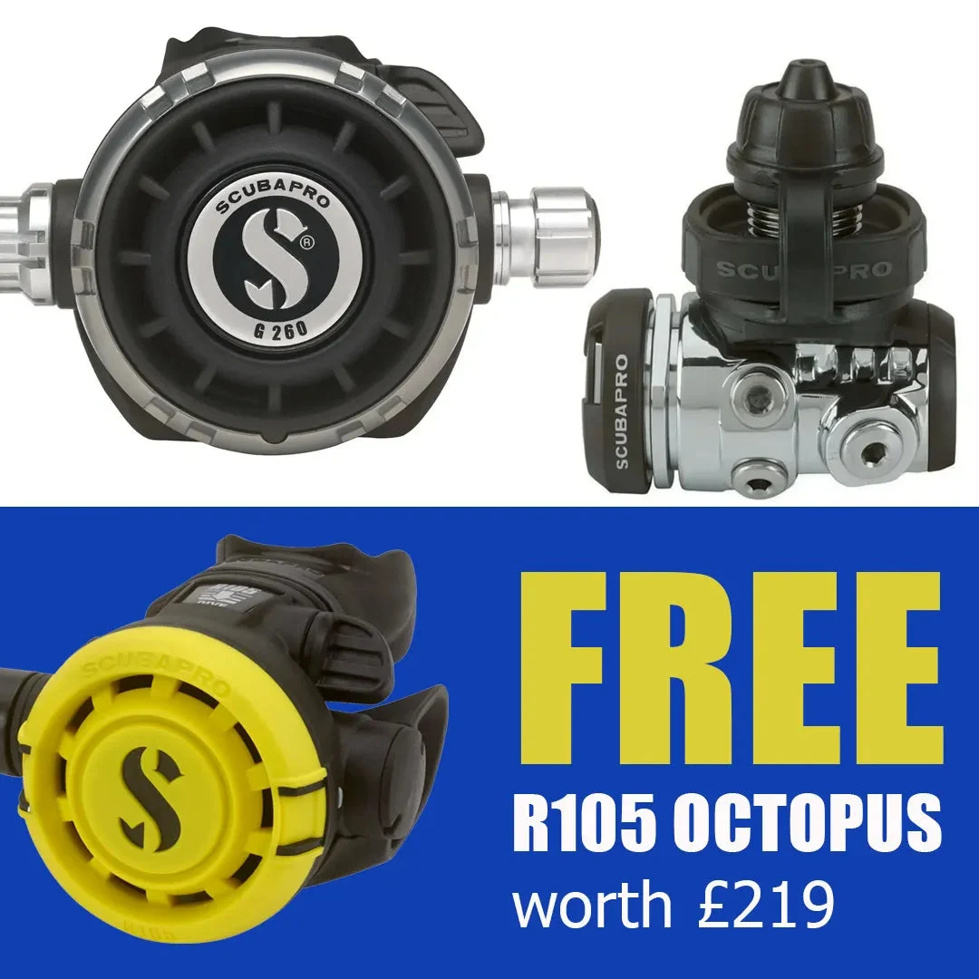 Scubapro MK17 EVO2 / G260 Regulator + FREE R105 Octopus