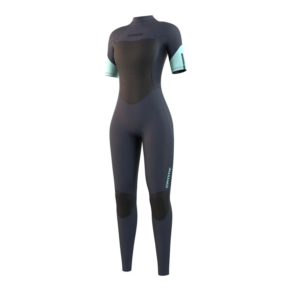 Mystic Brand Shortarm 3/2 mm woman short sleeve back zip neoprene suit