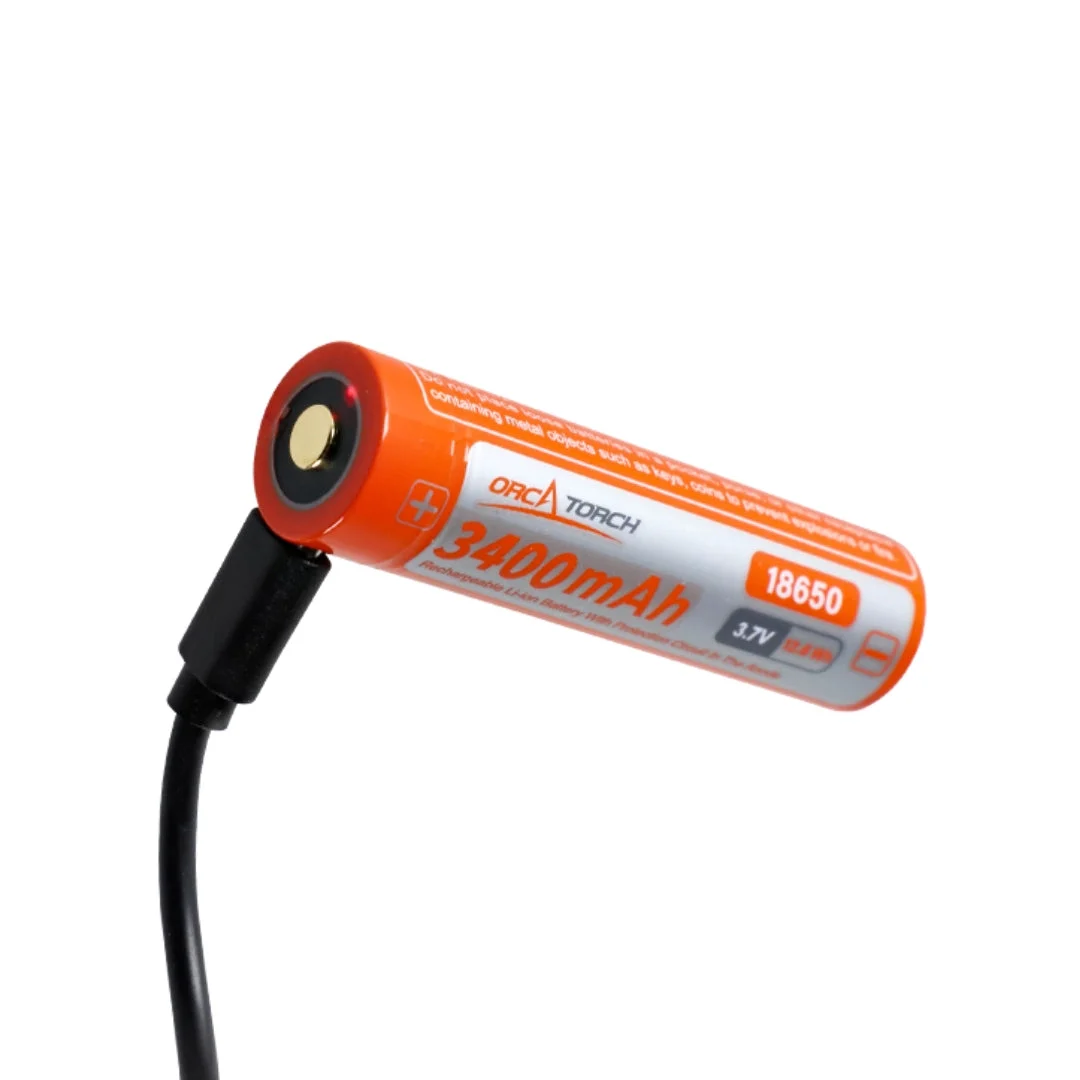 OrcaTorch 18650 3400mAh Battery