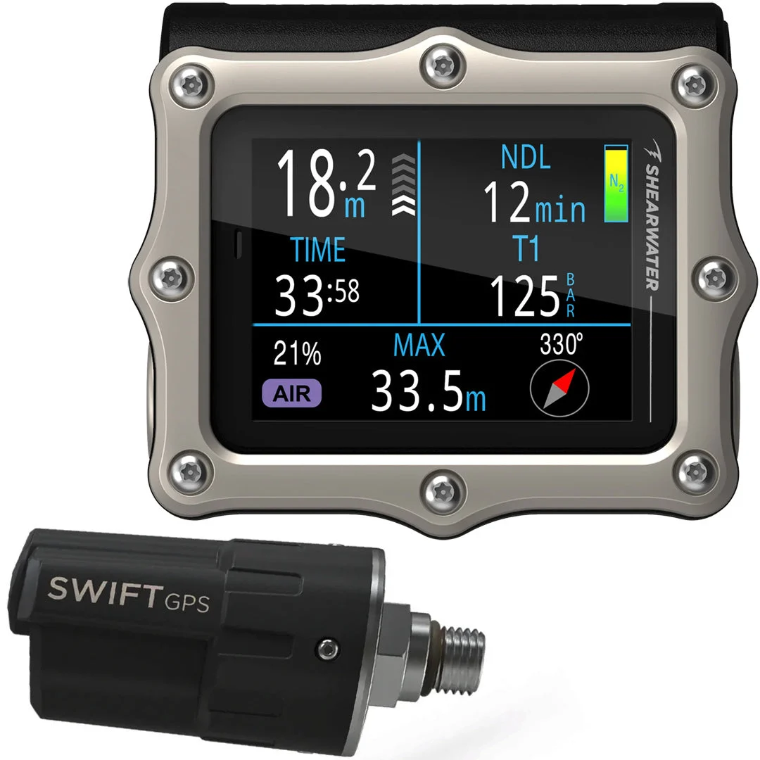 Shearwater Perdix 3 Silver + Swift GPS Transmitter