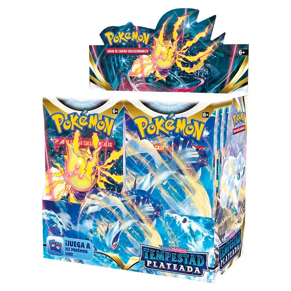 Pokemon Trading Card Game Silver Sword & Shield Tempest Booster Box 36 Pack spanish