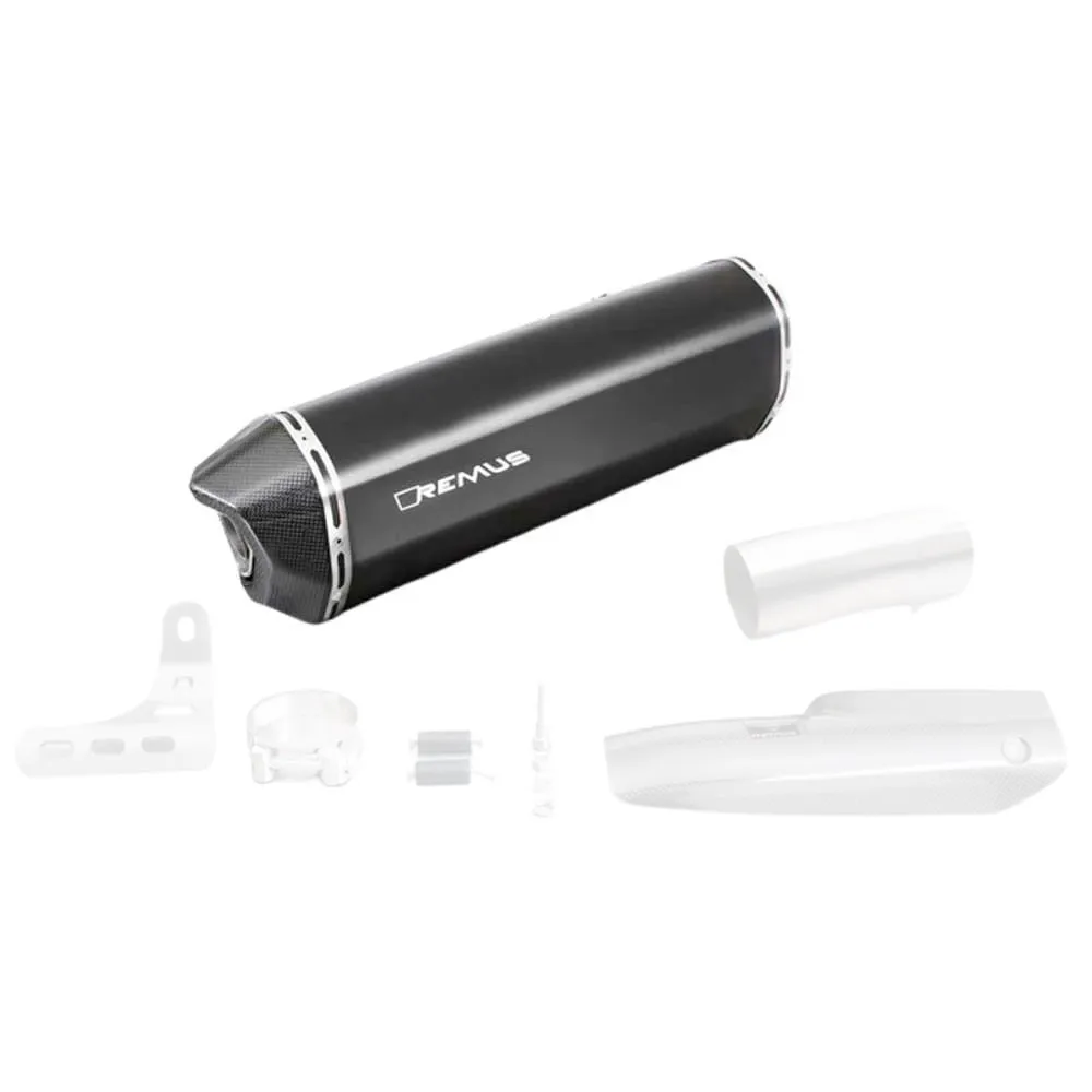 Remus Black Hawk Stainless Steel R 1200 RS 92 kW 1R12 17 Euro 4 Homologated Slip On Muffler refurbished