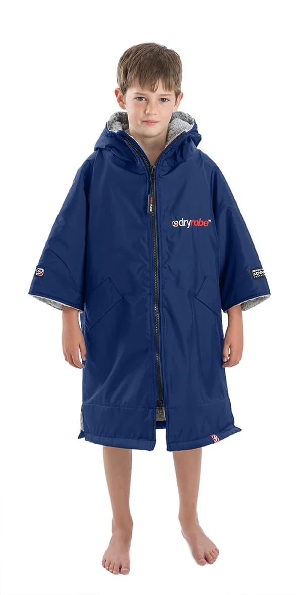 DryRobe Advance Short Sleeve Kids – Navy Grey 5 – 9yrs