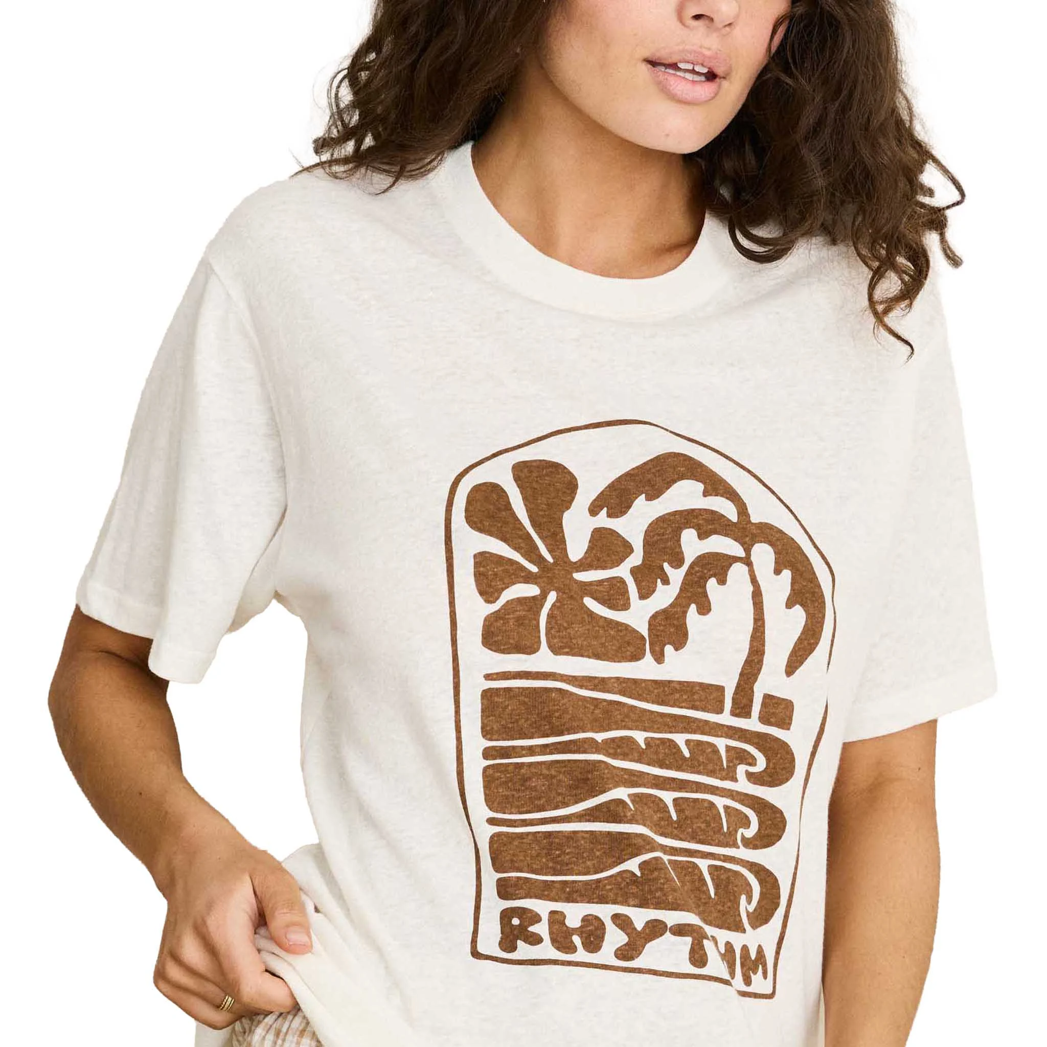 Palm And Sun Oversized Tee | Women's