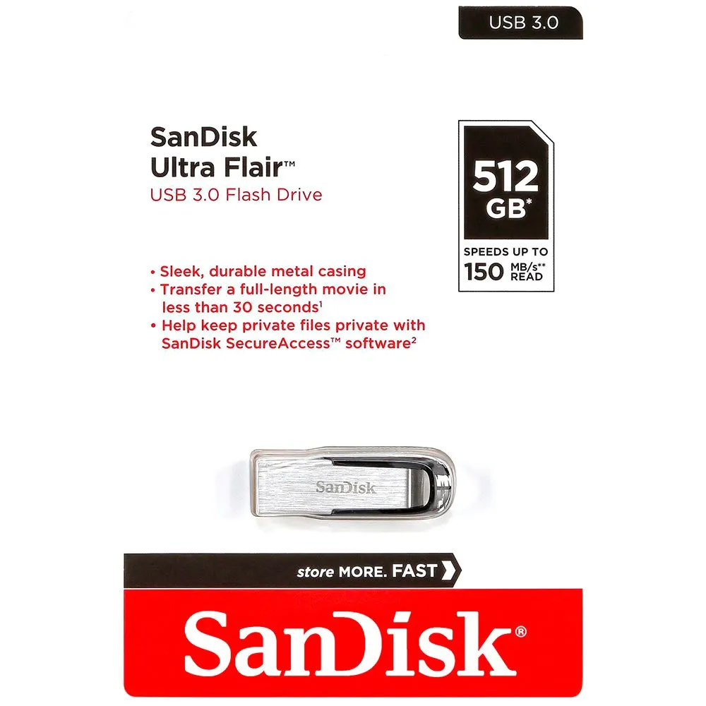 Sandisk Cruzer Ultra Flair 512GB USB 3.0 pendrive