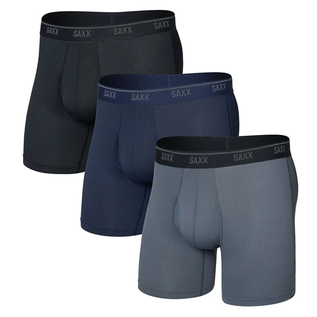 Quest Quick Dry Mesh Boxer Brief Fly | 3 Pack