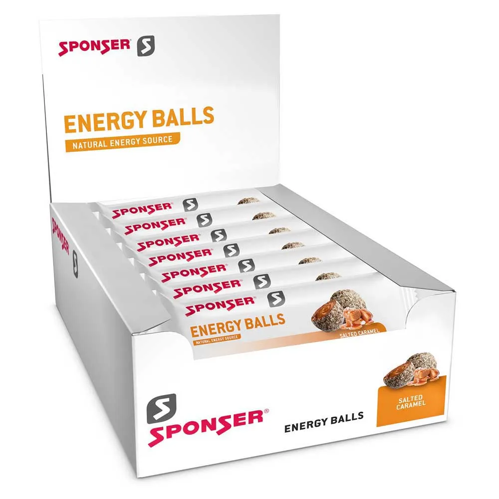 Sponser Sport Food Balls energy bars box salted caramel 45g 18 units