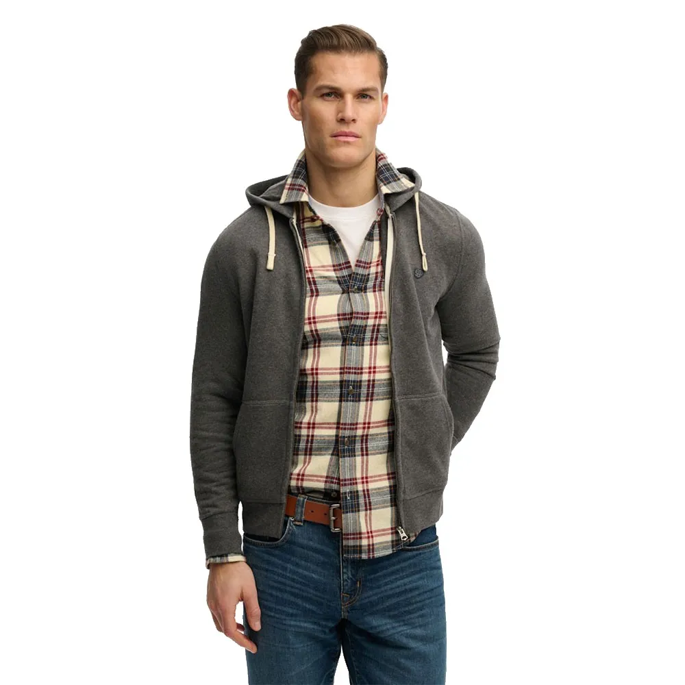 Superdry Monogram Embroidered full zip sweatshirt