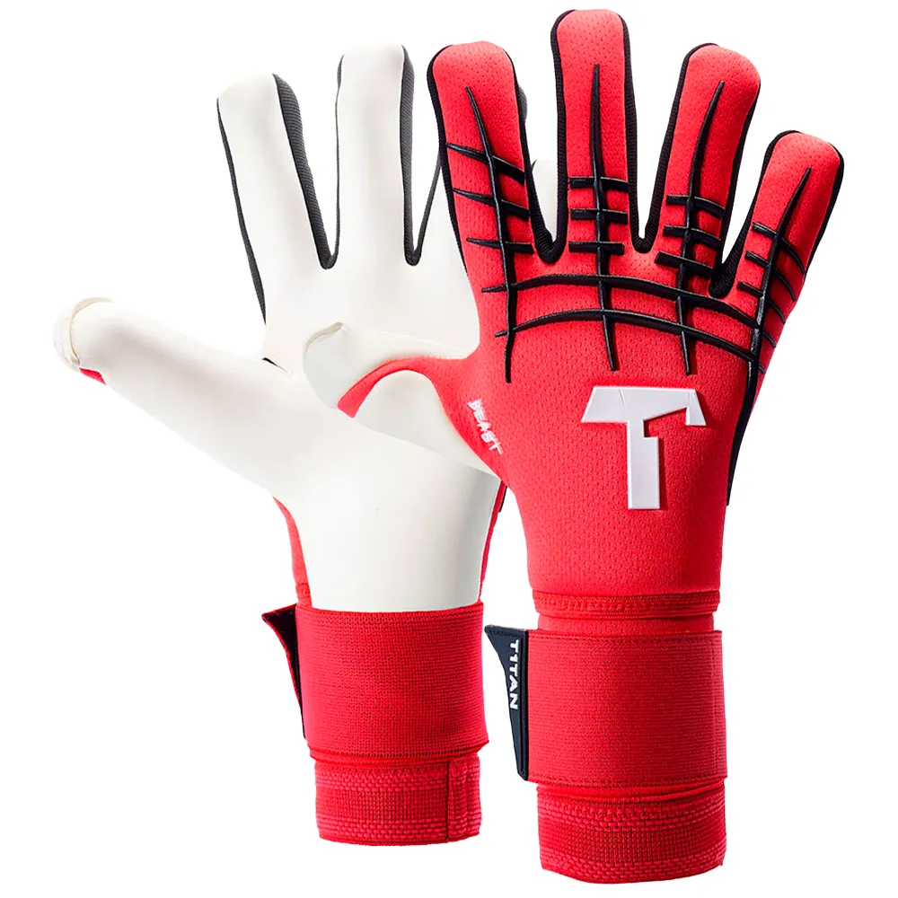 T1tan Red Beast 3.0 goalkeeper gloves with finger protection