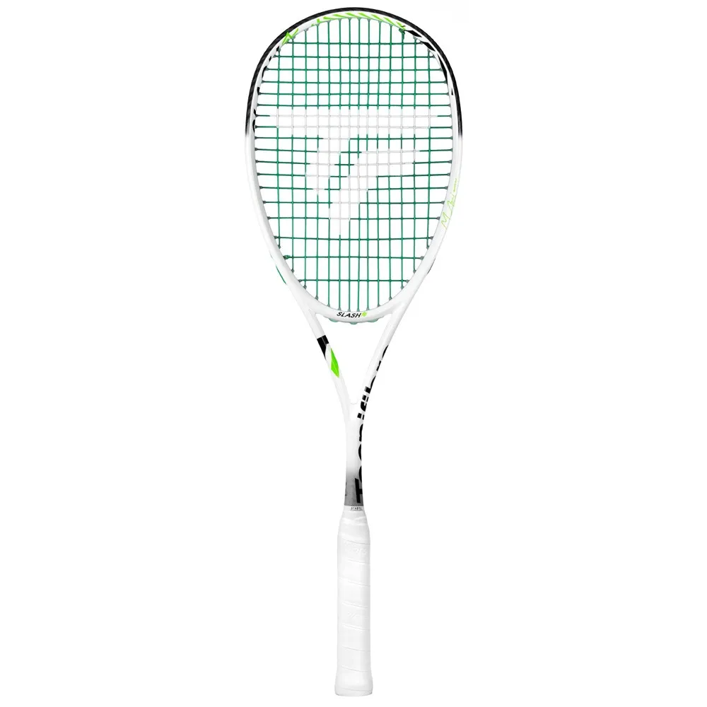 Tecnifibre Slash 120 control strung 305 green squash racket
