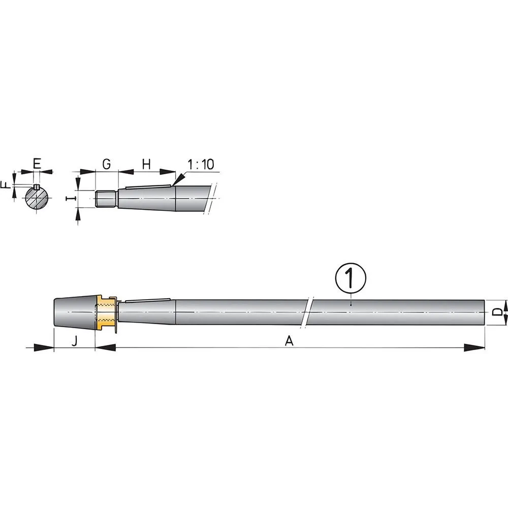 Vetus stainless steel Shaft 1 m