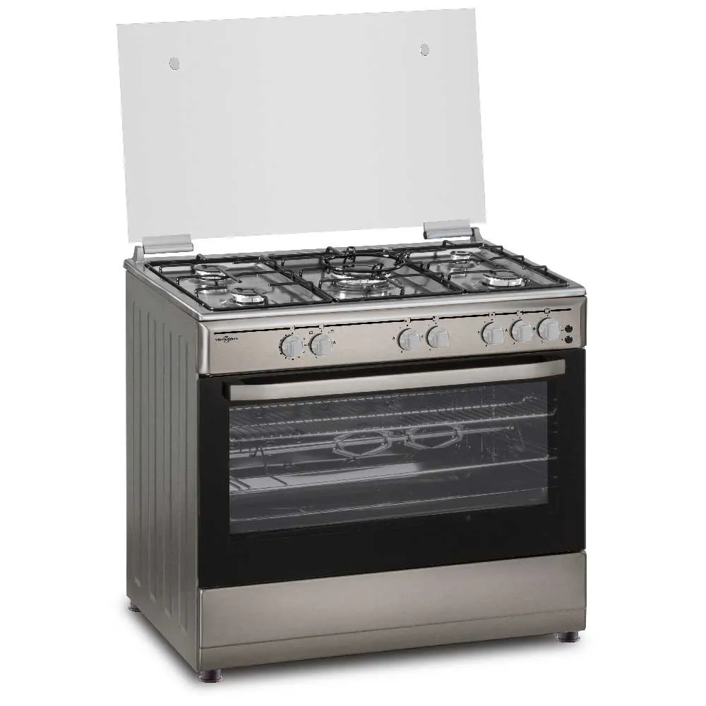 Vitrokitchen CB9060IB 90x60 cm Butane Gas Kitchen With Oven 5 burners